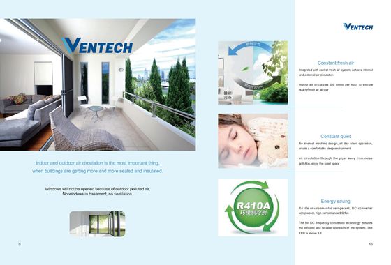 R410A Refrigerant Whole House Inverter Air Conditioner 16-32KW Heating